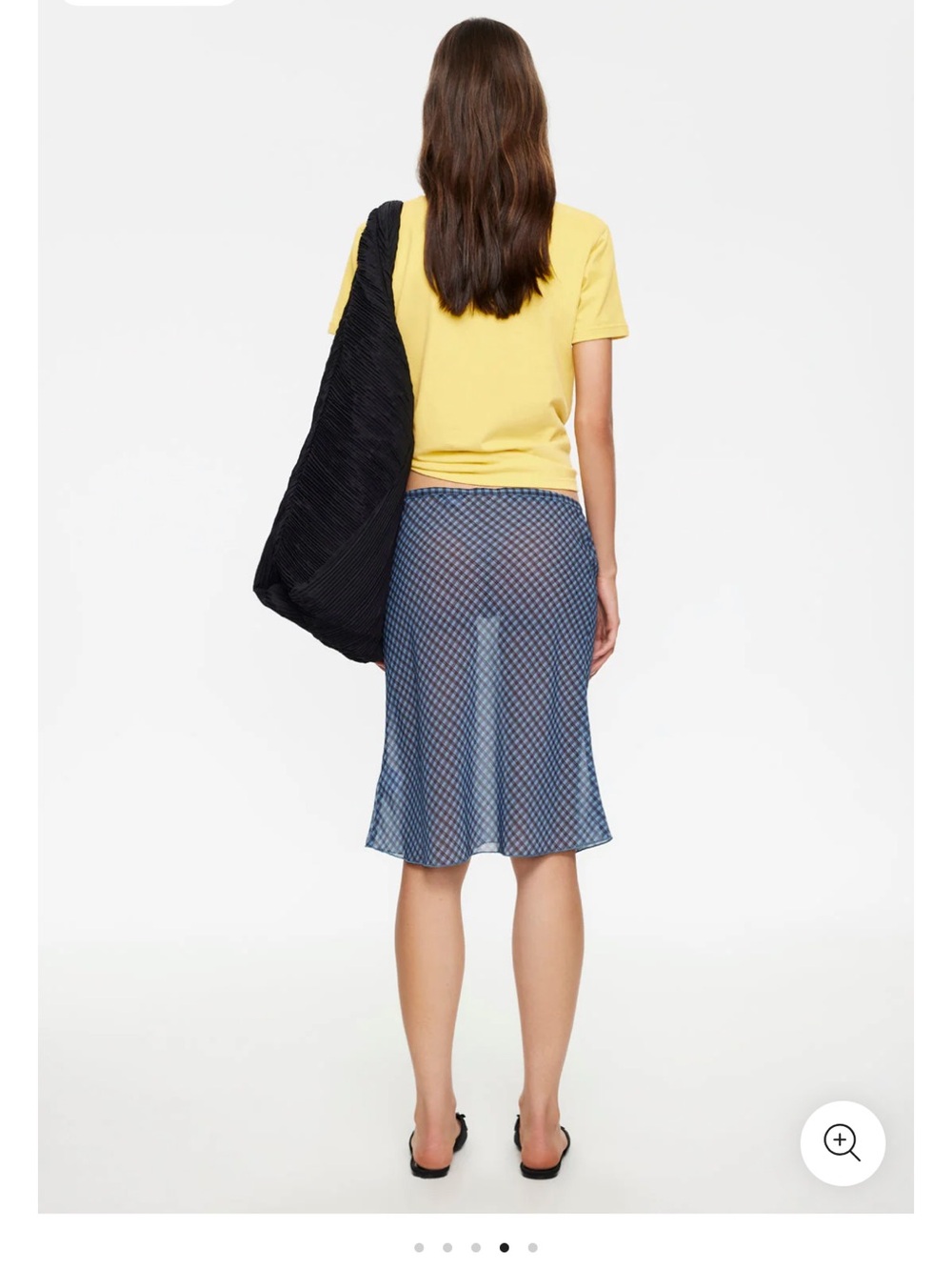 Lioness Shoreline Midi Skirt, Size XS, Color Smoke Check - Picture 3 of 6